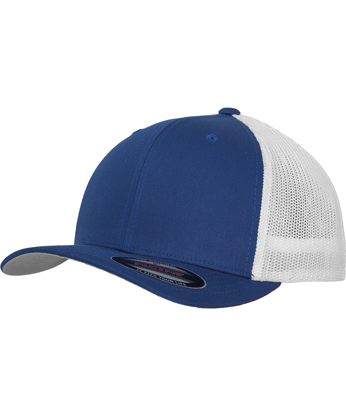Flexfit by Yupoong Flexfit trucker mesh 2-tone in Royal/White, front view