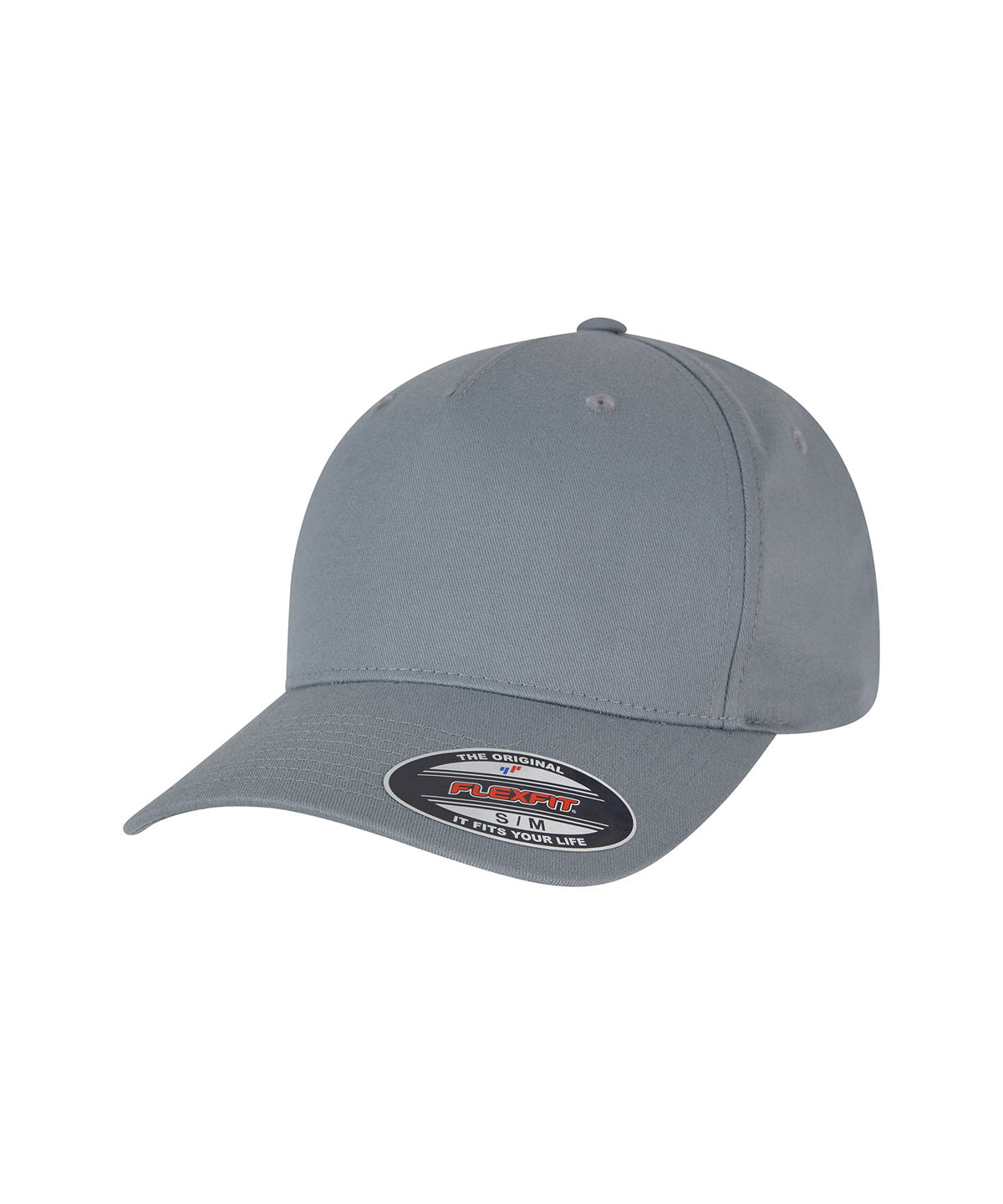 Flexfit by Yupoong Flexfit 5-panel in Greenish Grey, front view