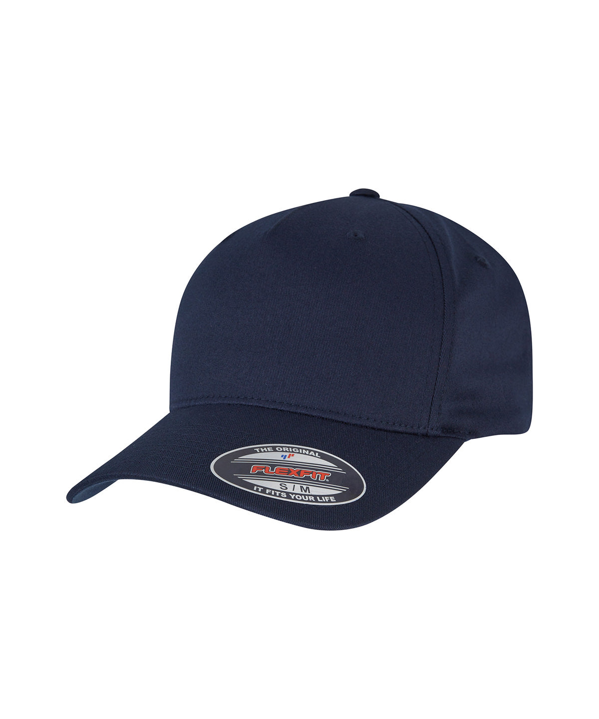 Flexfit by Yupoong Flexfit 5-panel in Greyish Navy, front view