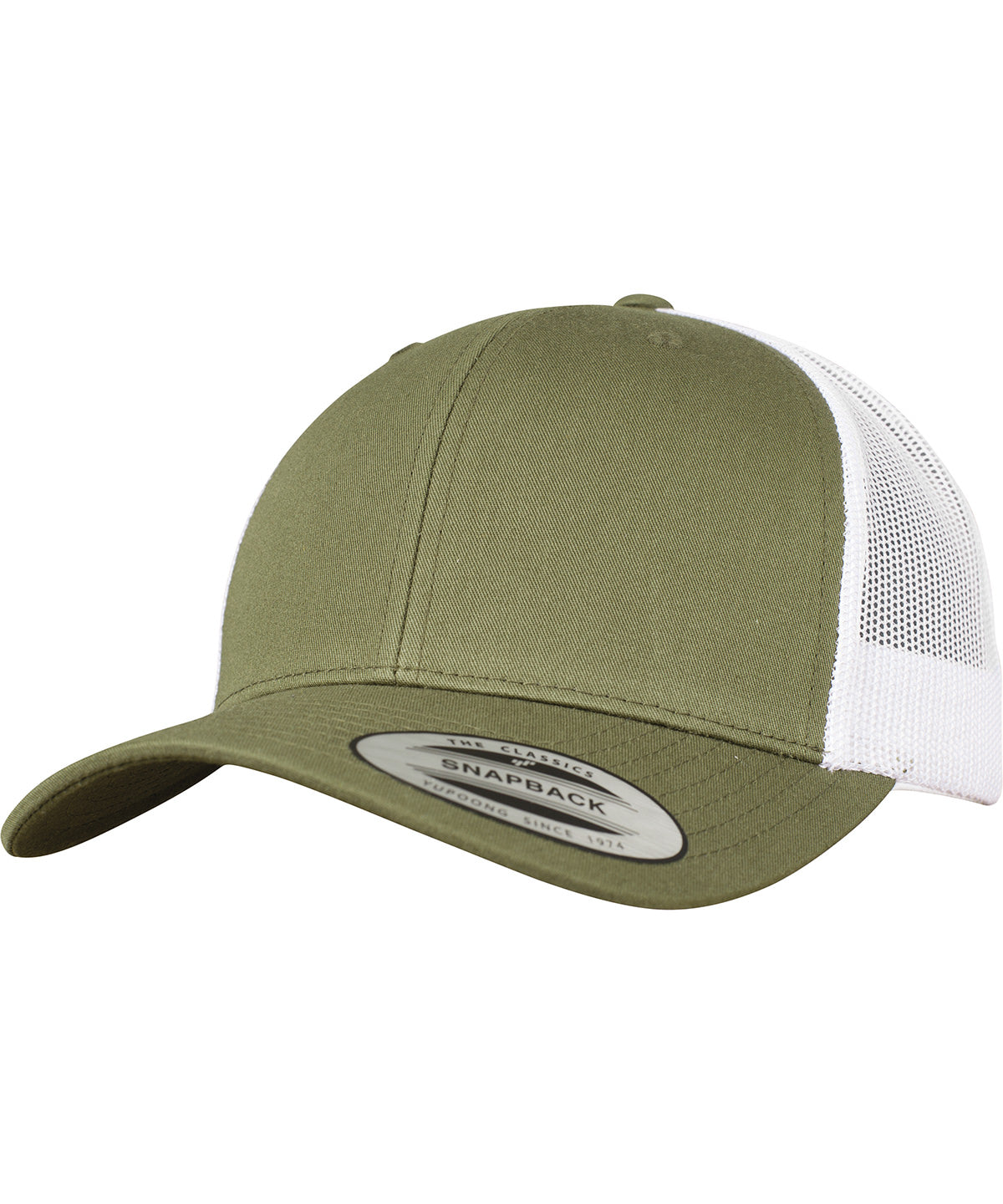 Flexfit by Yupoong Retro trucker 2-tone in Buck/White, front view