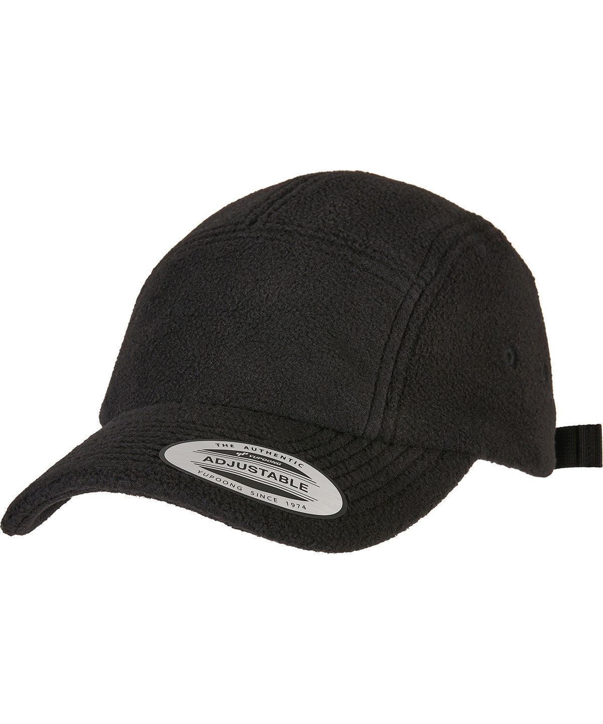 Flexfit by Yupoong Polar fleece jockey cap in Black, lifestyle photo