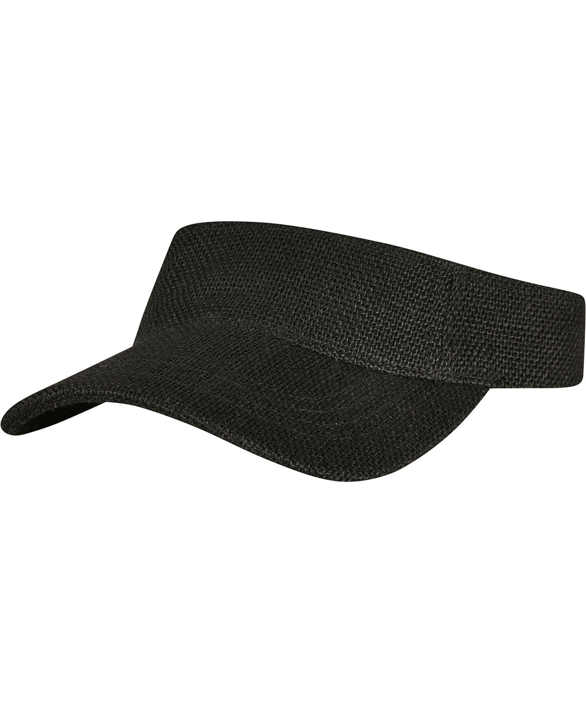 Flexfit by Yupoong Bast visor cap in Black, front view