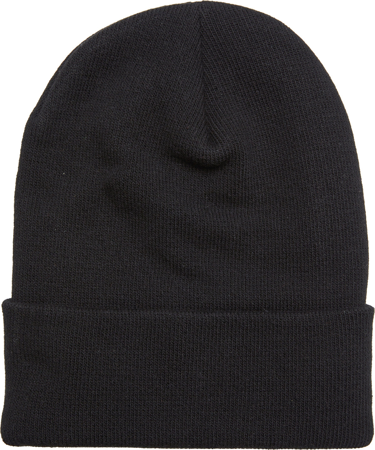 Flexfit by Yupoong Heavyweight organic long beanie in Black, lifestyle photo