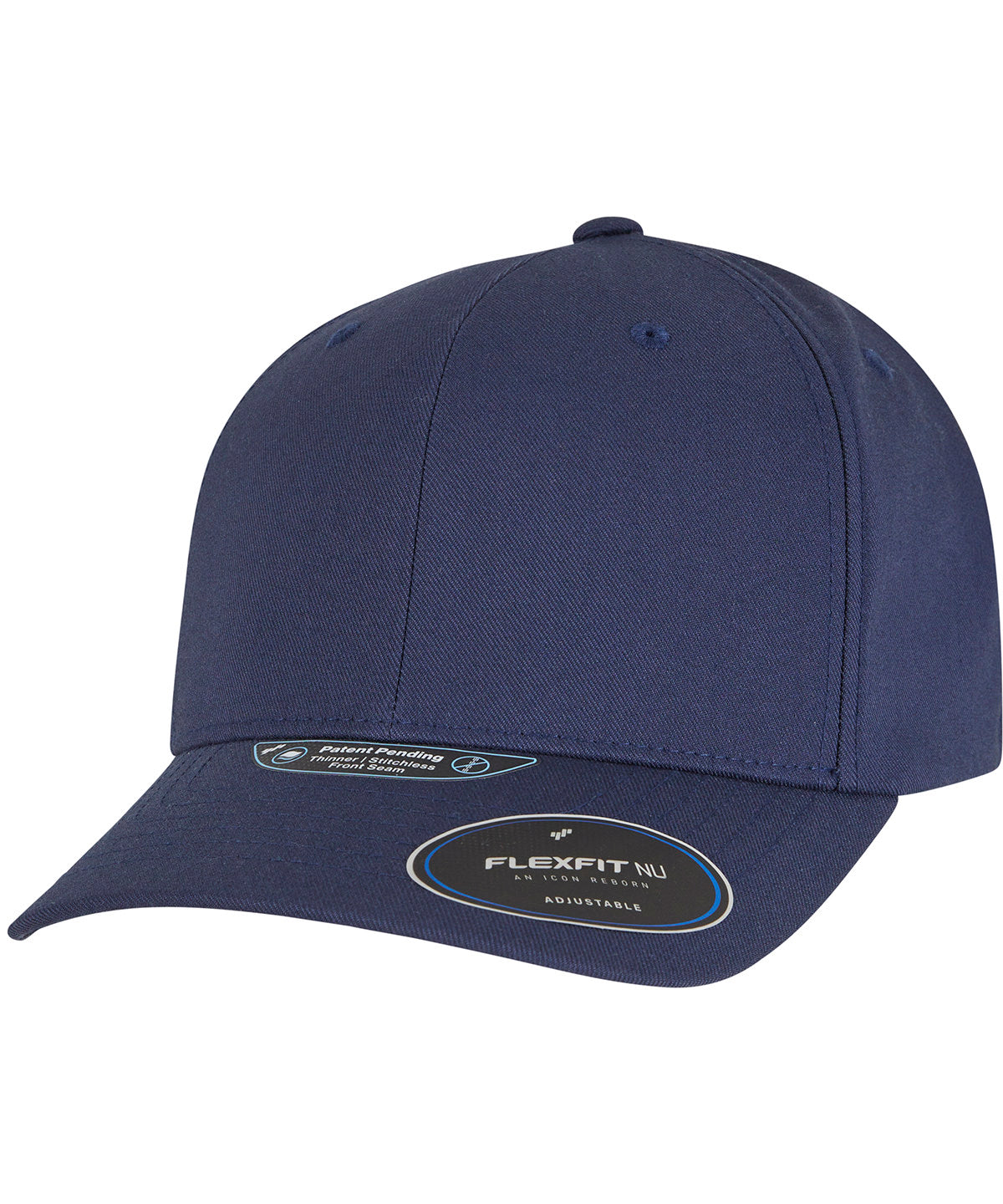 Flexfit by Yupoong Flexfit NU adjustable snapback in Navy, front view