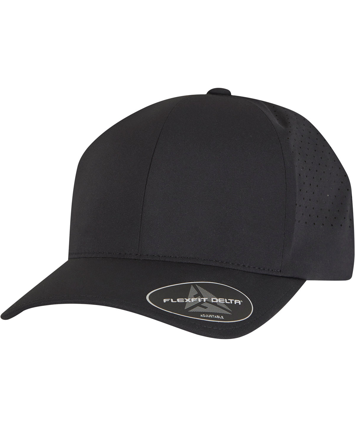 Flexfit by Yupoong Flexfit Delta snapback in Black, front view