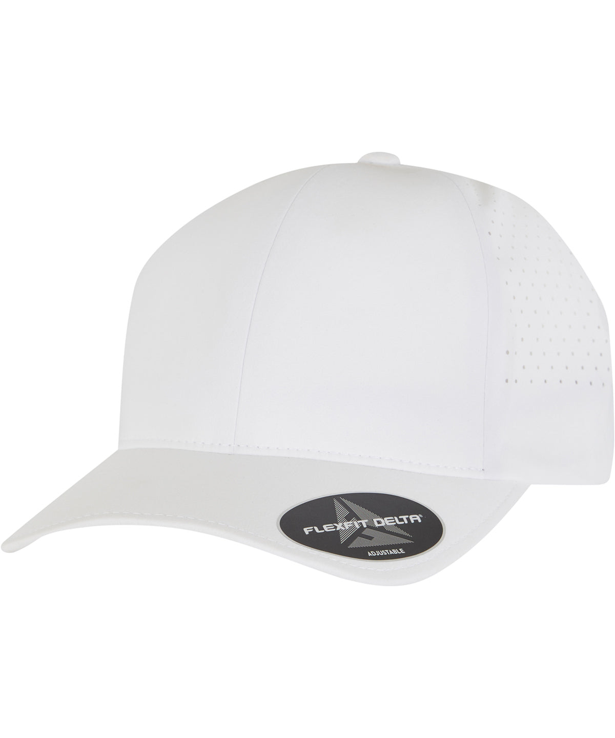 Flexfit by Yupoong Flexfit Delta snapback in White, front view