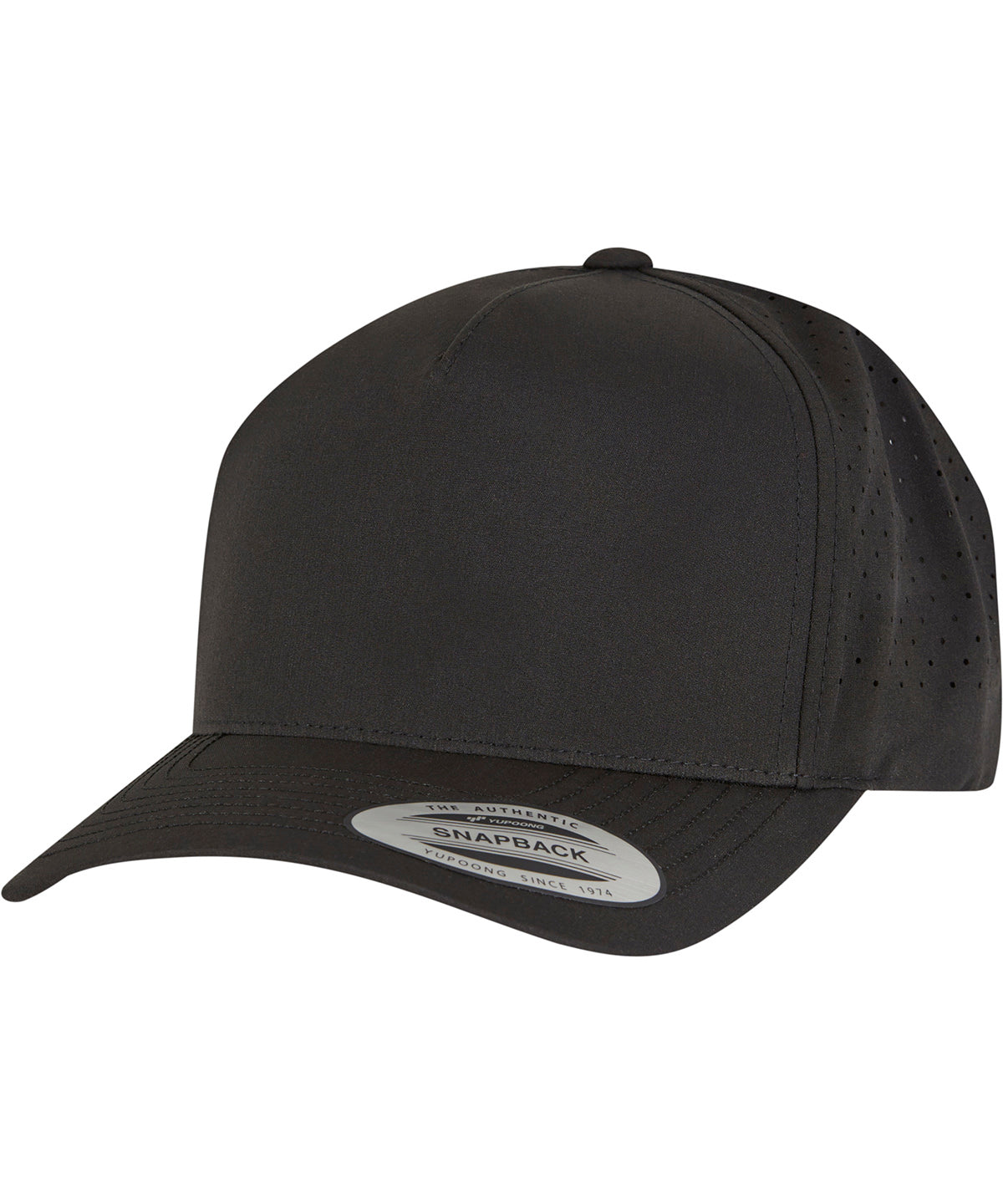 Flexfit by Yupoong YP Classics 5-panel snapback in Black, front view
