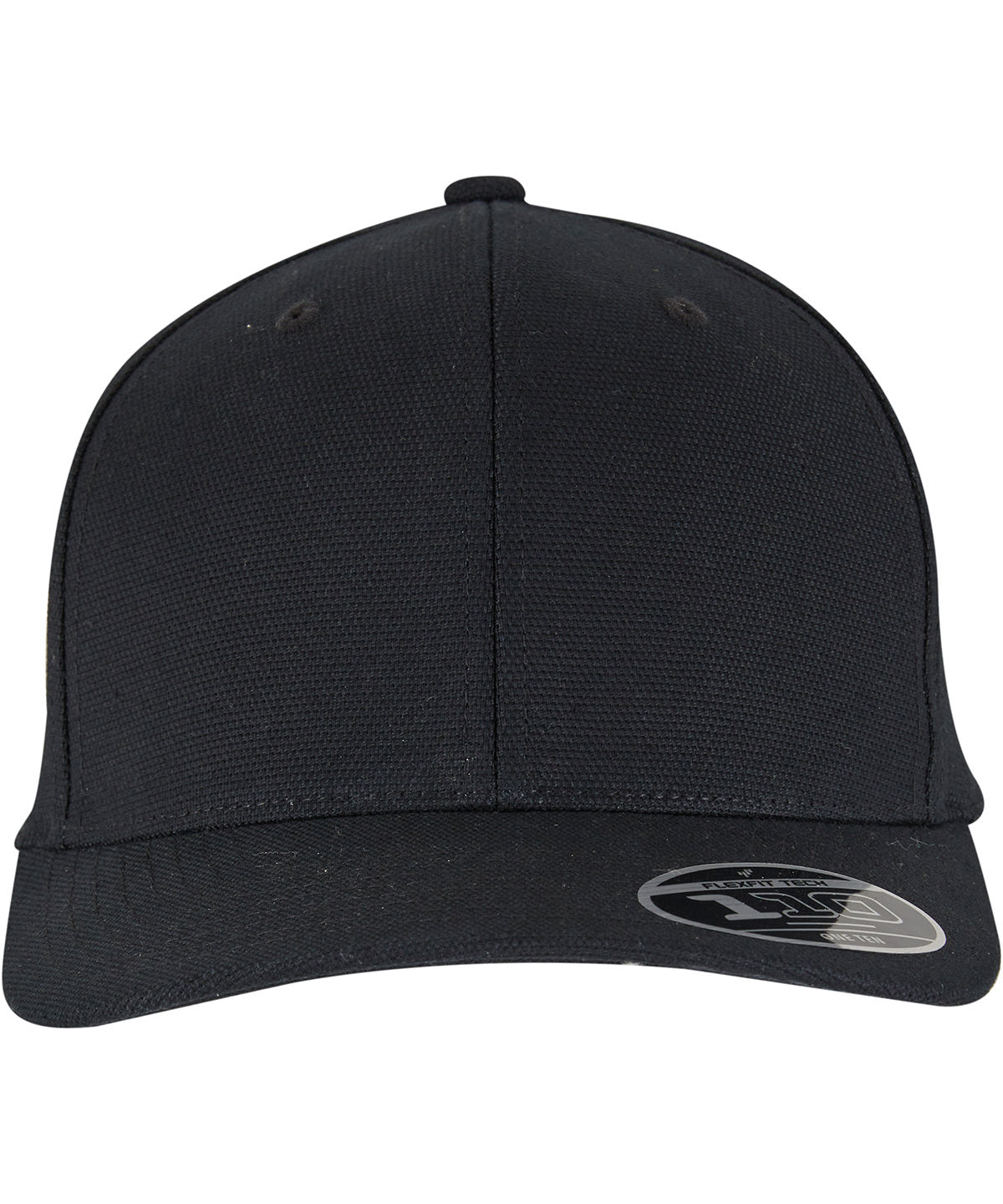 Flexfit by Yupoong 110 Flexfit curved snapback in Black, front view