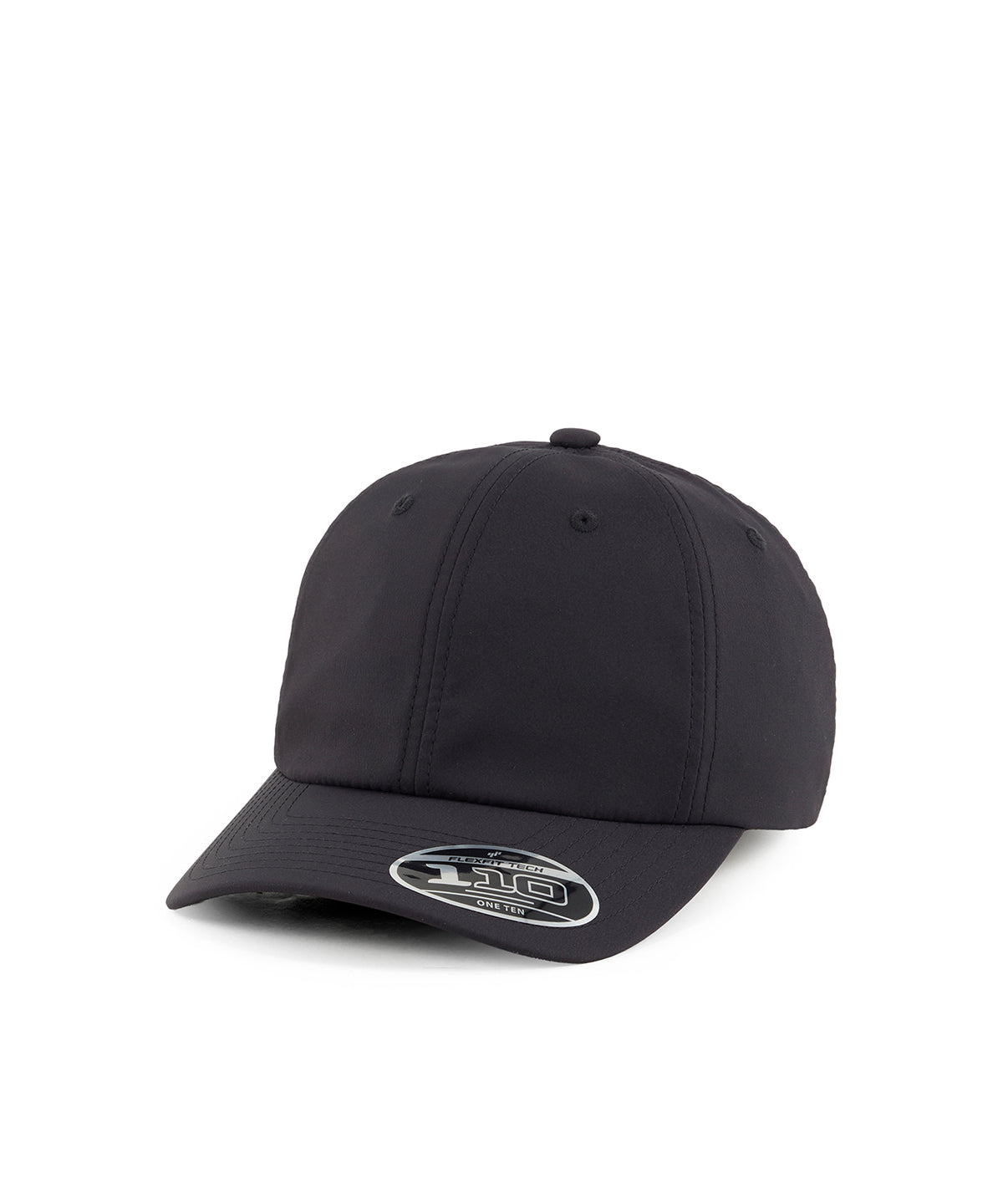 Flexfit by Yupoong 110 Performance cap in Black, front view