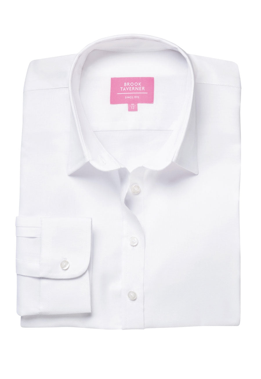 Brook Taverner Albany Shirt in White, main product image