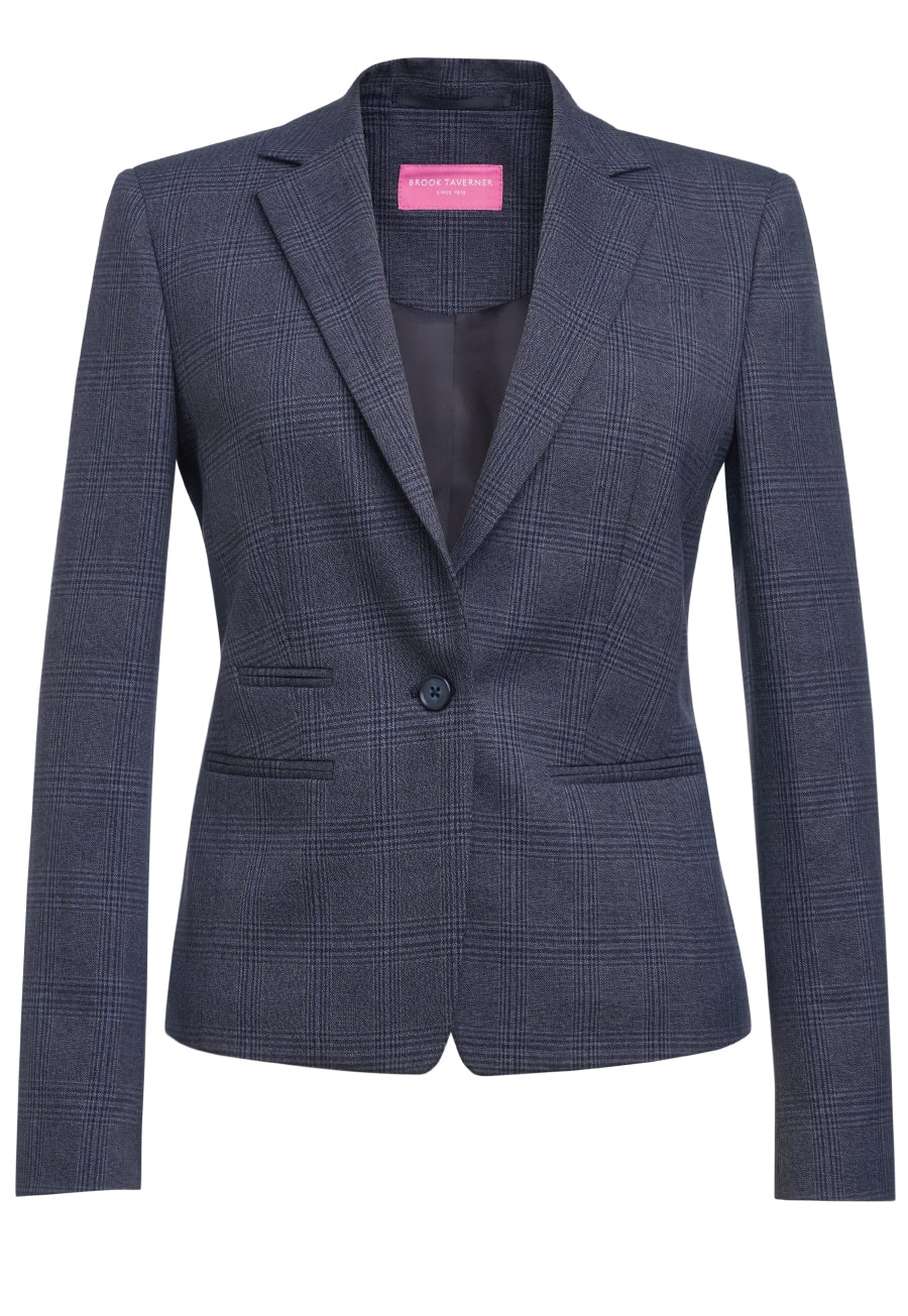Brook Taverner Alegra Jacket in Navy Check, main product image