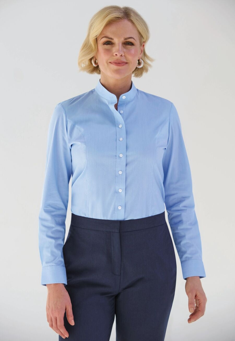 Brook Taverner Amelia Blouse in Sky Blue, image 6