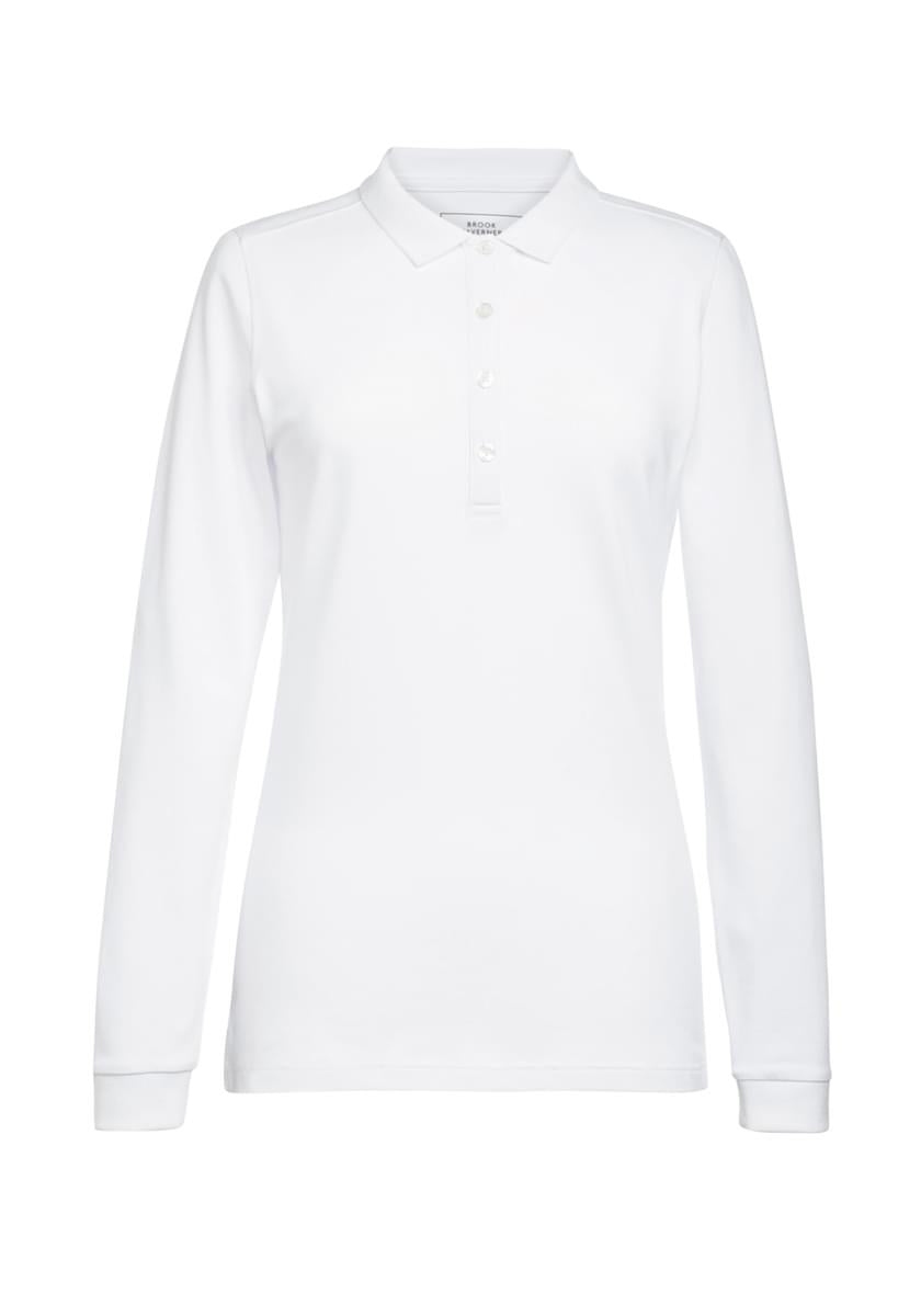 Brook Taverner Anna Premium Cotton Polo in White, main product image