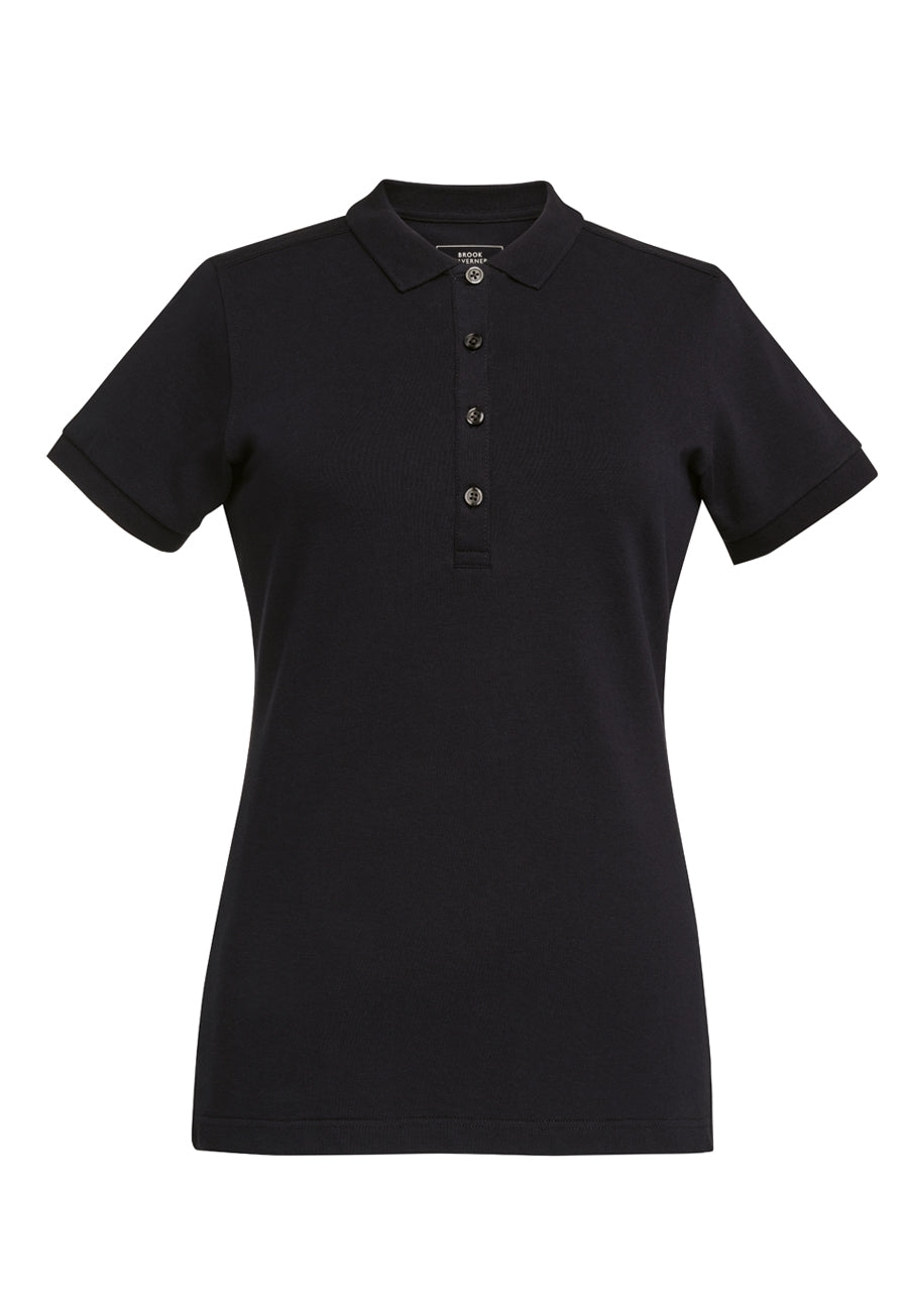 Brook Taverner Arlington Premium Cotton Polo in Black, image 4