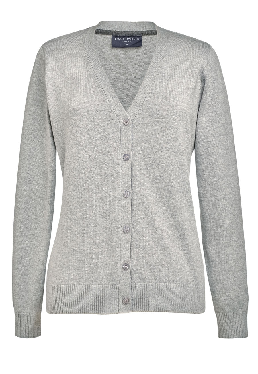 Brook Taverner Augusta V-neck Cardigan in Silver, image 4