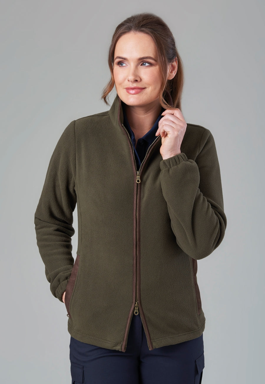 Brook Taverner Baltimore Premium Fleece Jacket in Olive, image 5