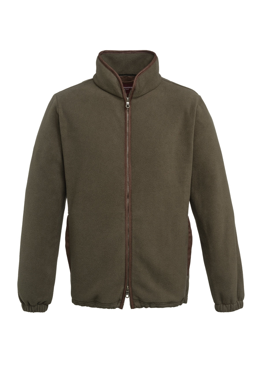 Brook Taverner Baltimore Premium Fleece Jacket in Olive, image 4