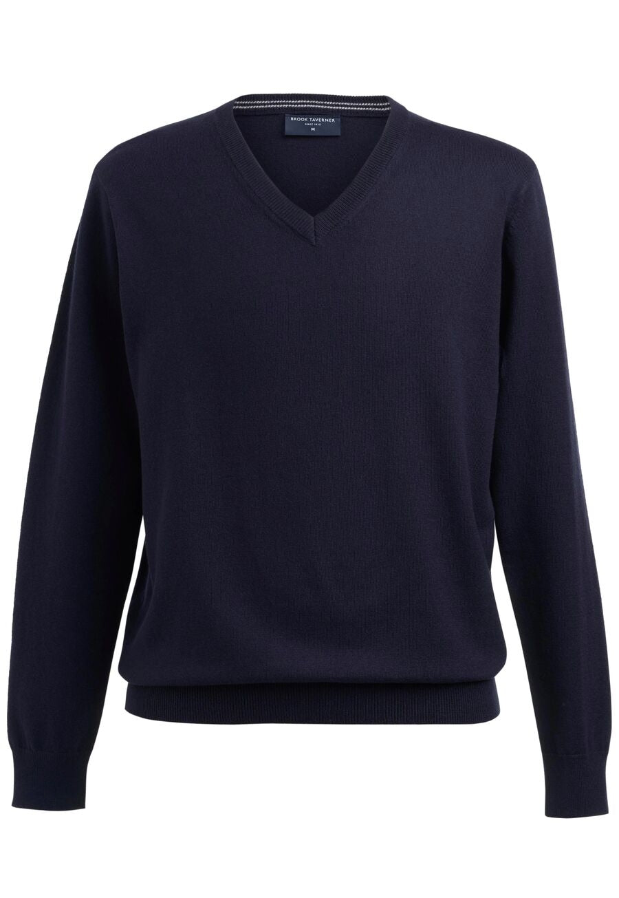 Brook Taverner Berlin V-Neck Jumper in Navy, main product image