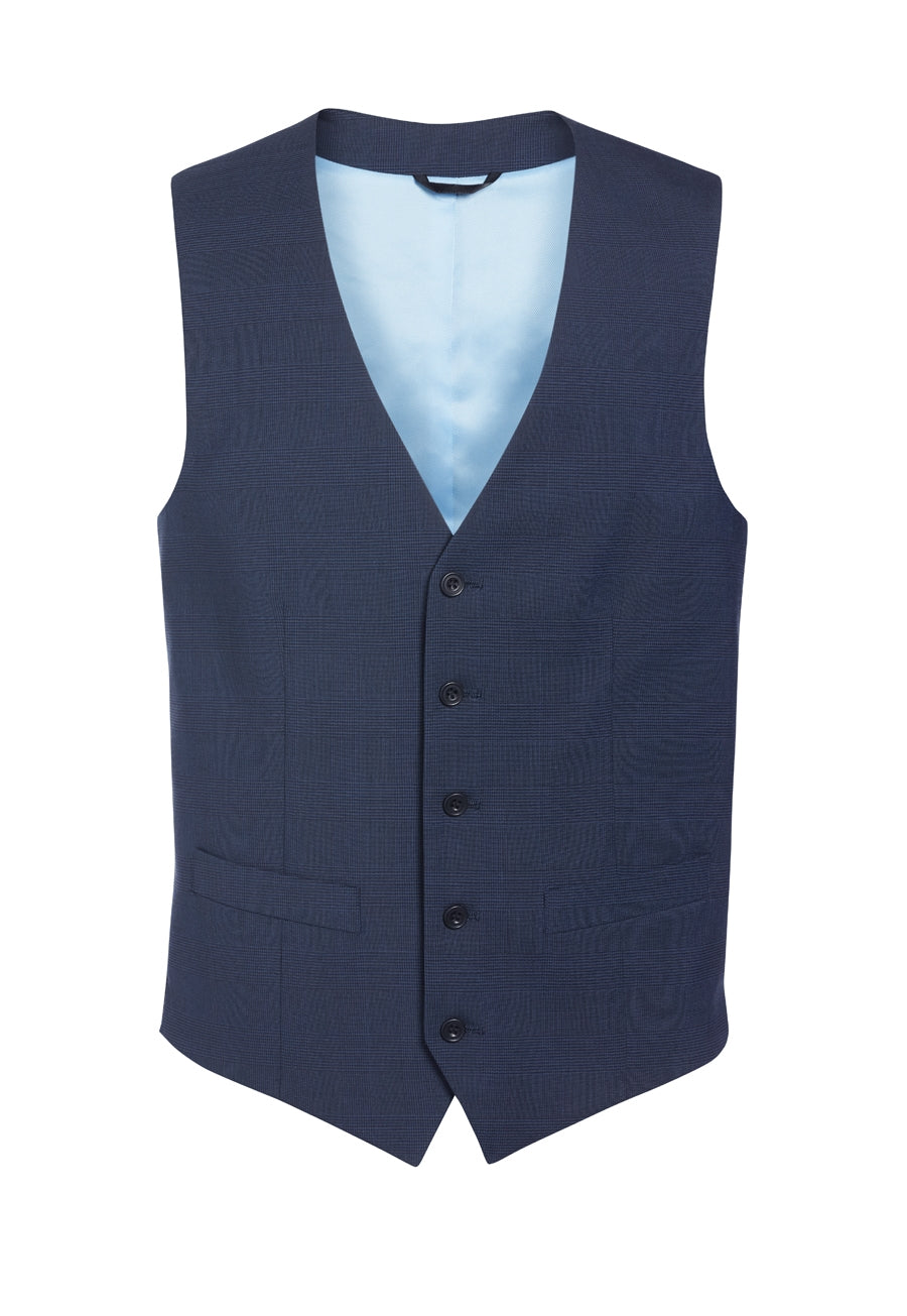 Brook Taverner Busso Waistcoat in Navy, image 8