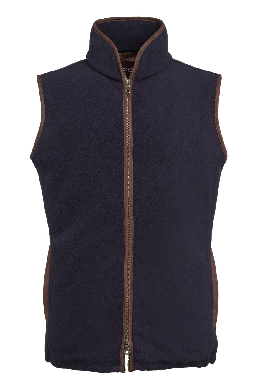 Brook Taverner Cincinnati Premium Fleece Gilet in Navy, main product image