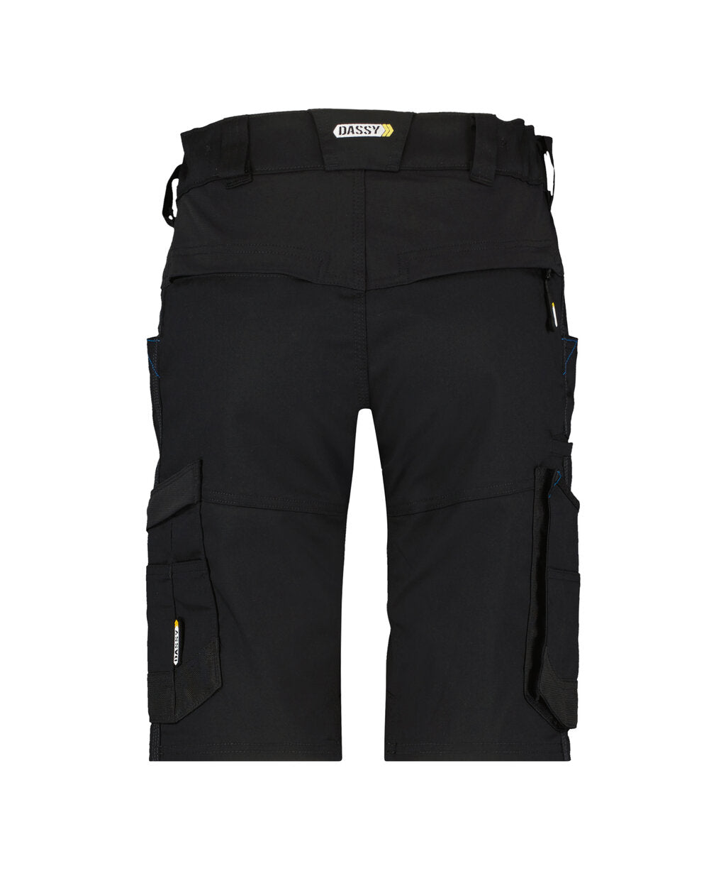 DASSY Axis Women Work shorts with stretch for women in Black, back view