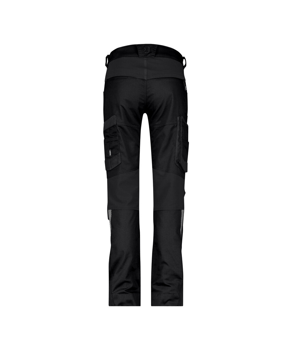 DASSY Helix Next Women Work trousers with stretch for women in Black, back view