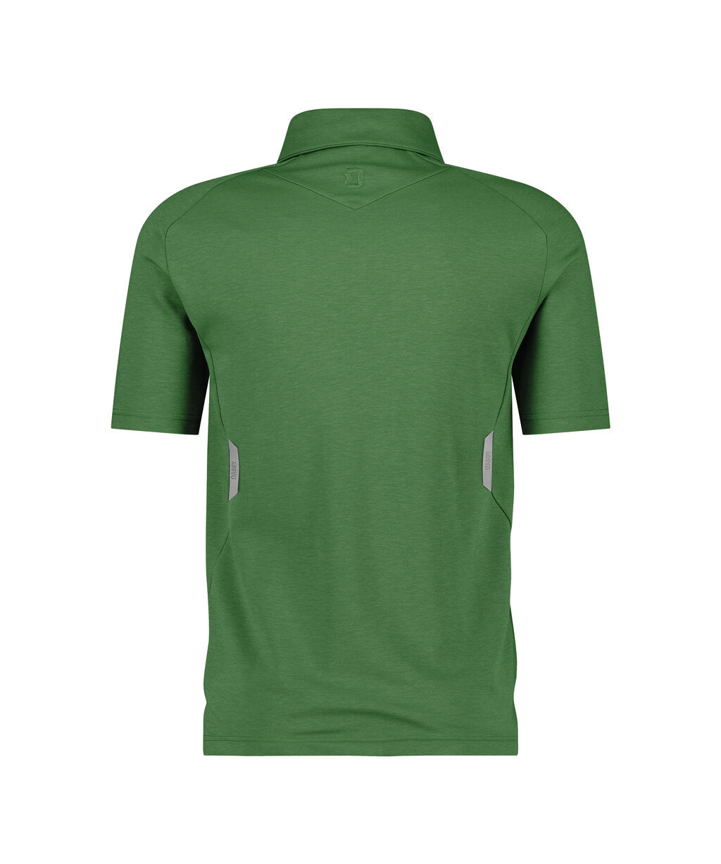 DASSY Madidi Polo shirt in Elm Green, back view
