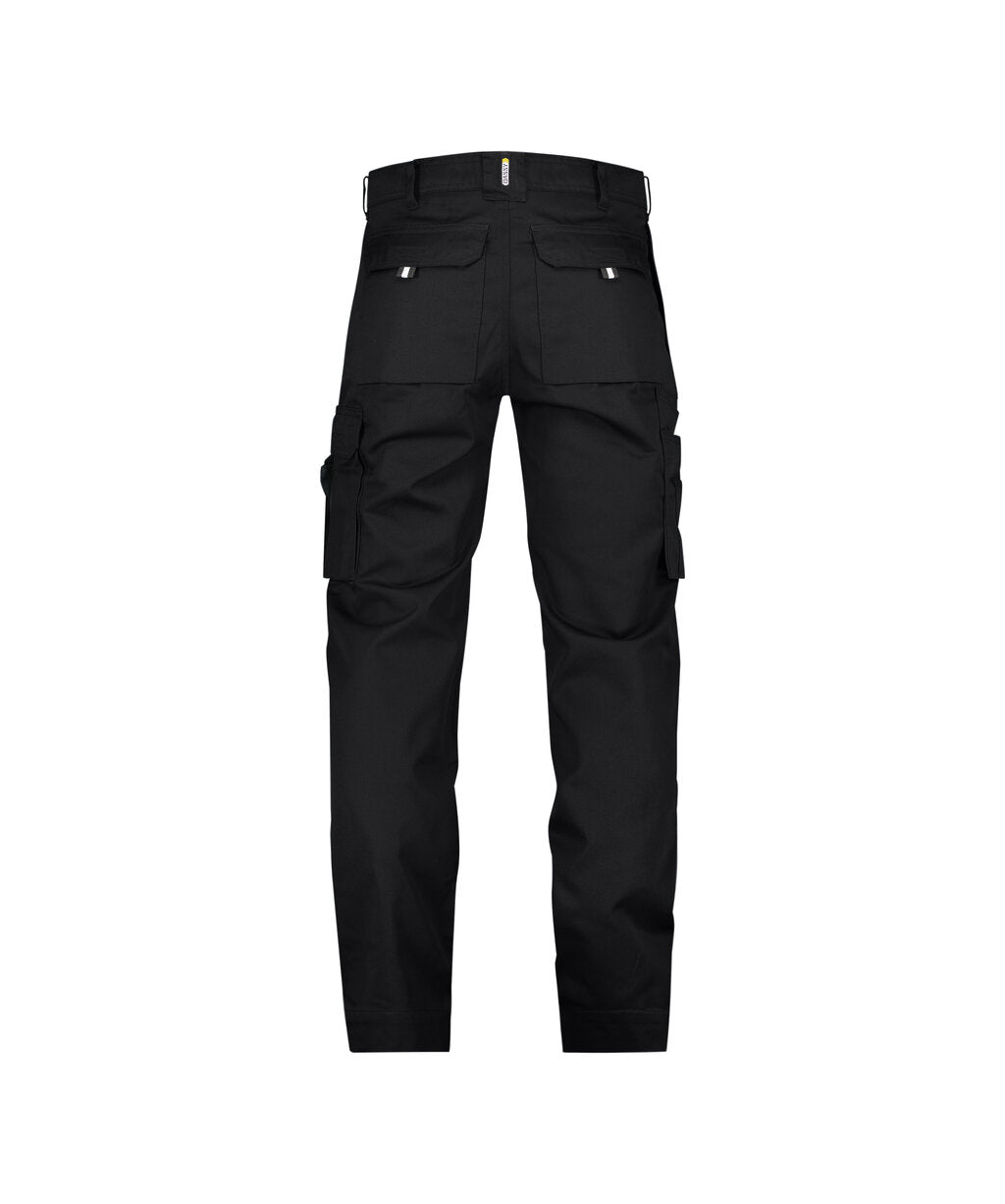 DASSY Miami Work trousers with knee pockets in Black, back view