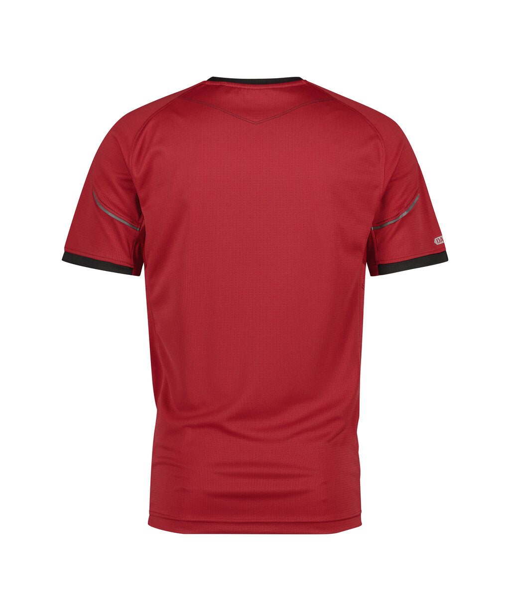 DASSY Nexus T-shirt in Red/Black, back view
