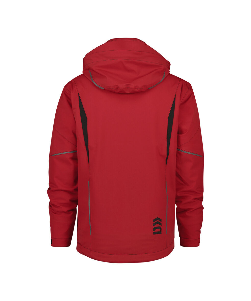 DASSY Nordix Stretch winter jacket in Red, back view