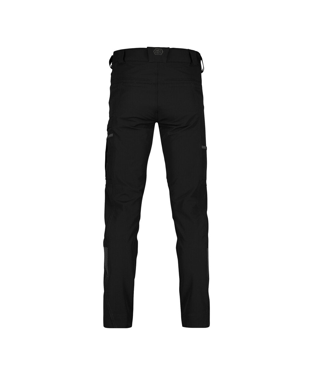 DASSY Storax Stretch work trousers in Black, back view