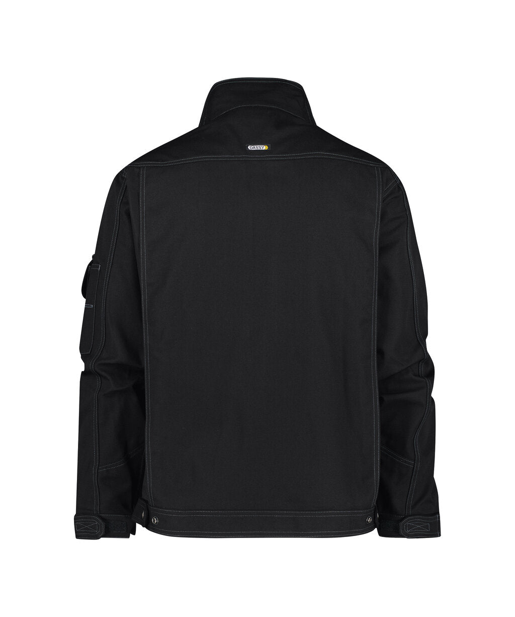 DASSY Tulsa Canvas work jacket in Black, back view