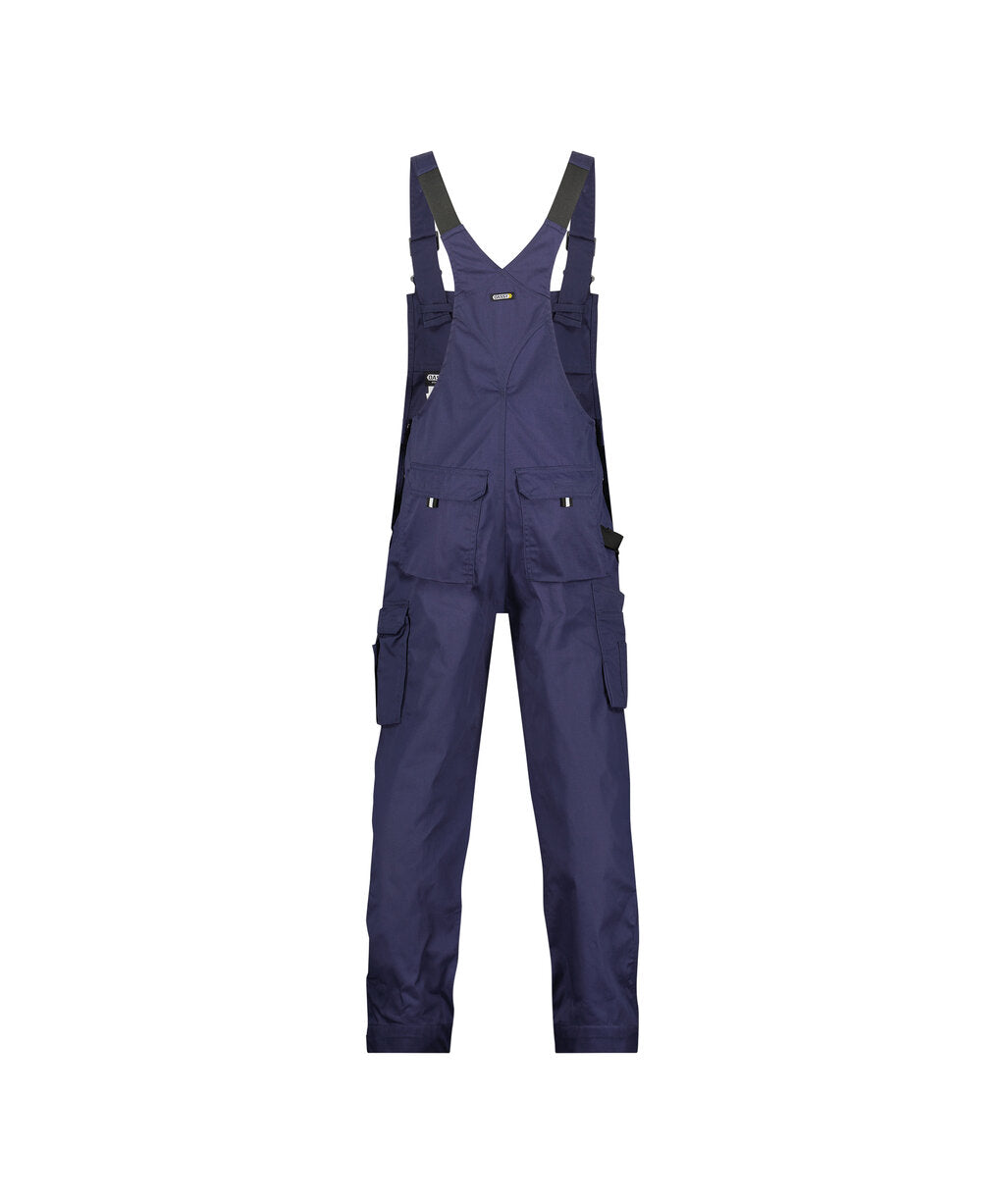 DASSY Ventura Brace overall with knee pockets in Navy Blue, back view
