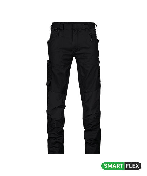 DASSY Helix Next Work trousers with stretch in Black, front view