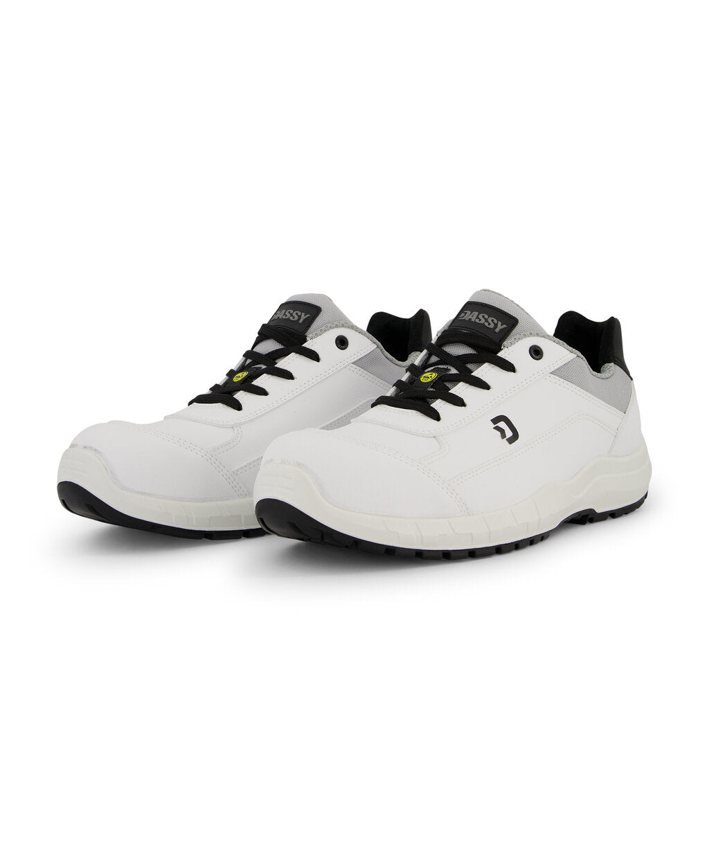 DASSY Horus S3S FO SR ESD Lowcut safety shoe in White, front view