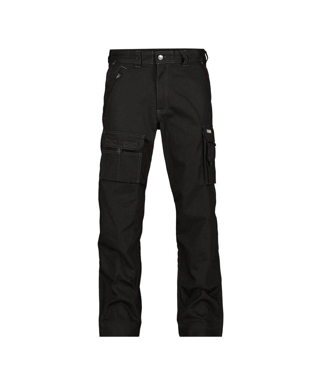 DASSY Kingston Canvas work trousers in Black, front view