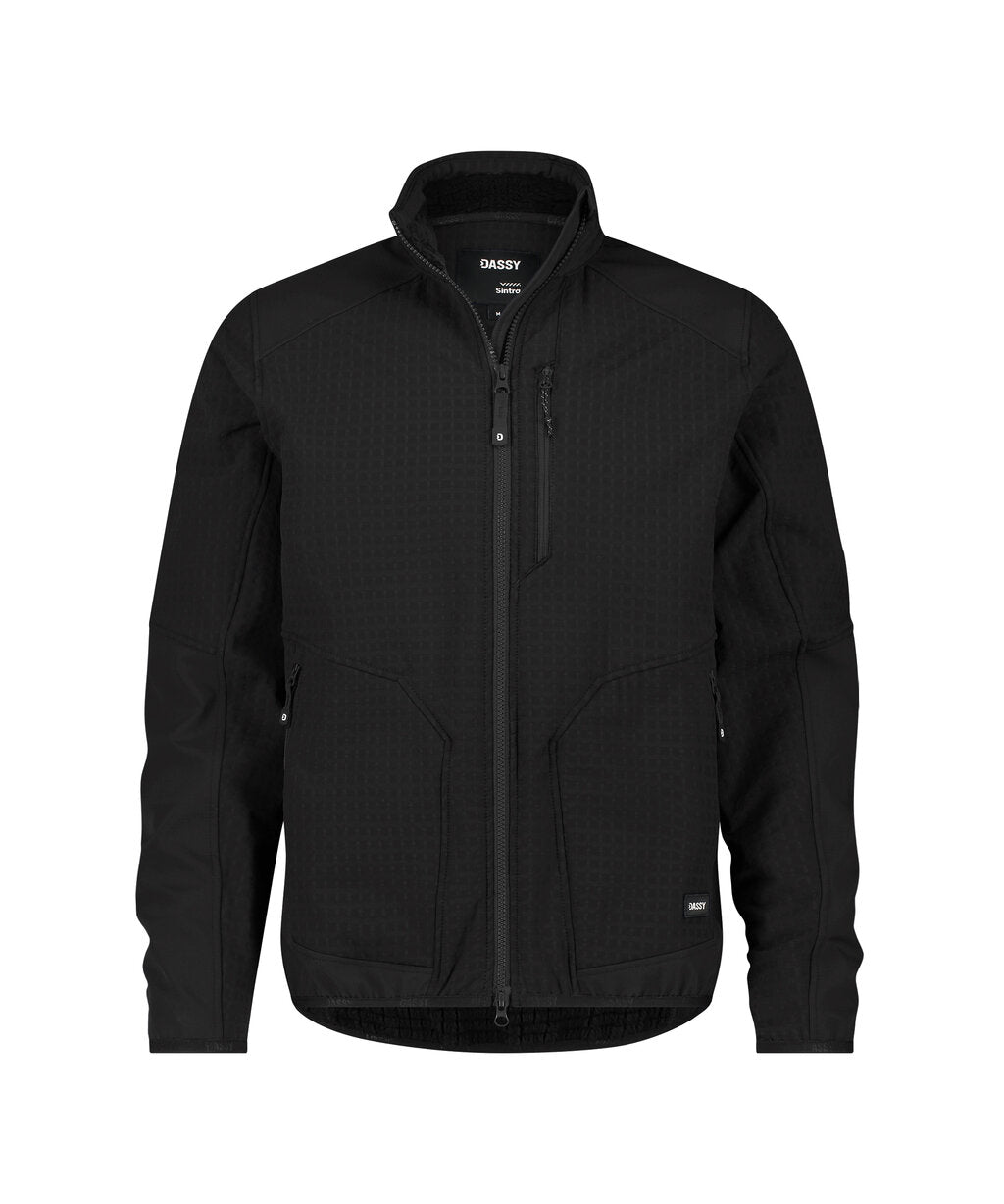 DASSY Sintra Midlayer jacket in Black, front view