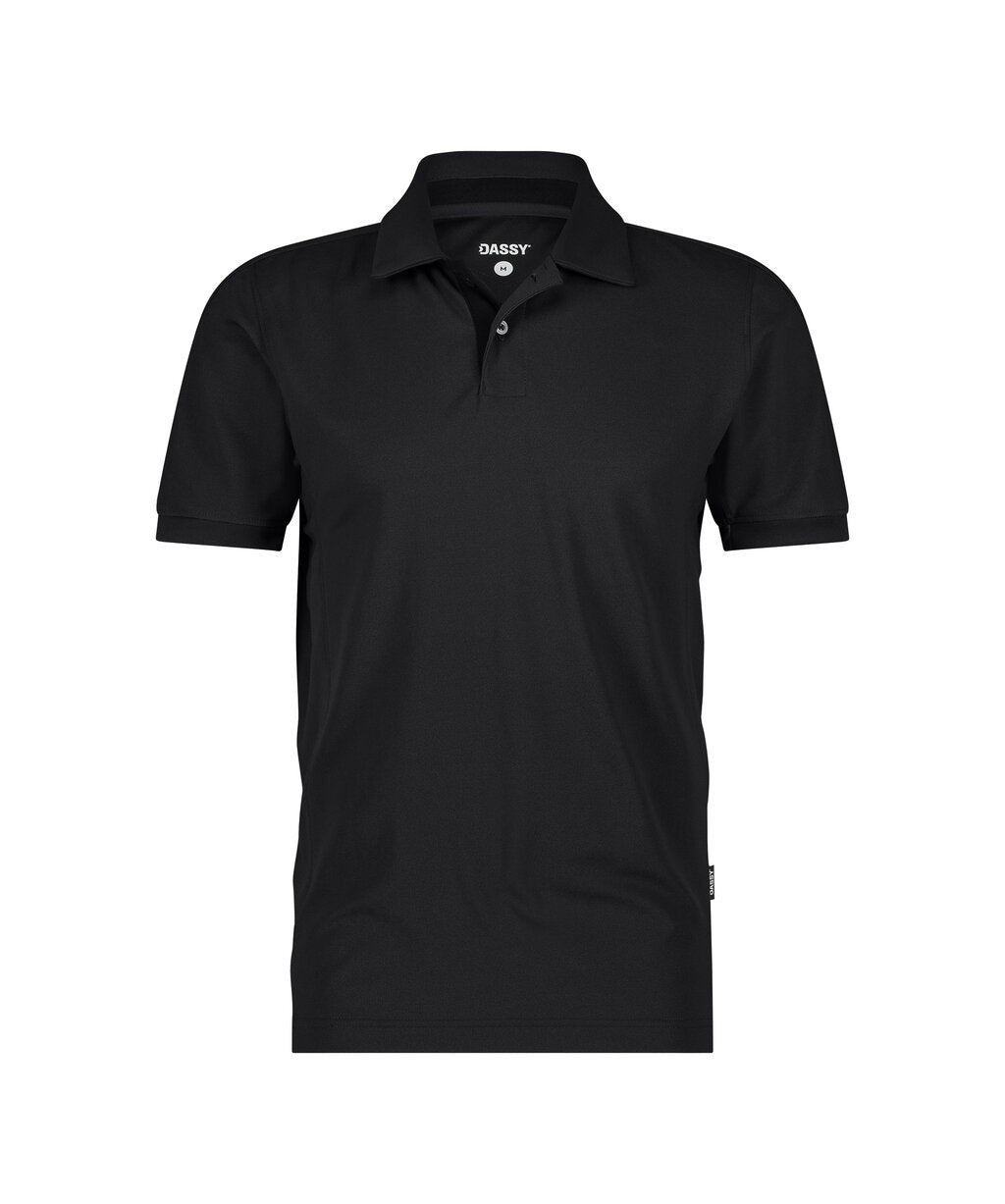 DASSY Traxion Next Polo shirt in Black, front view