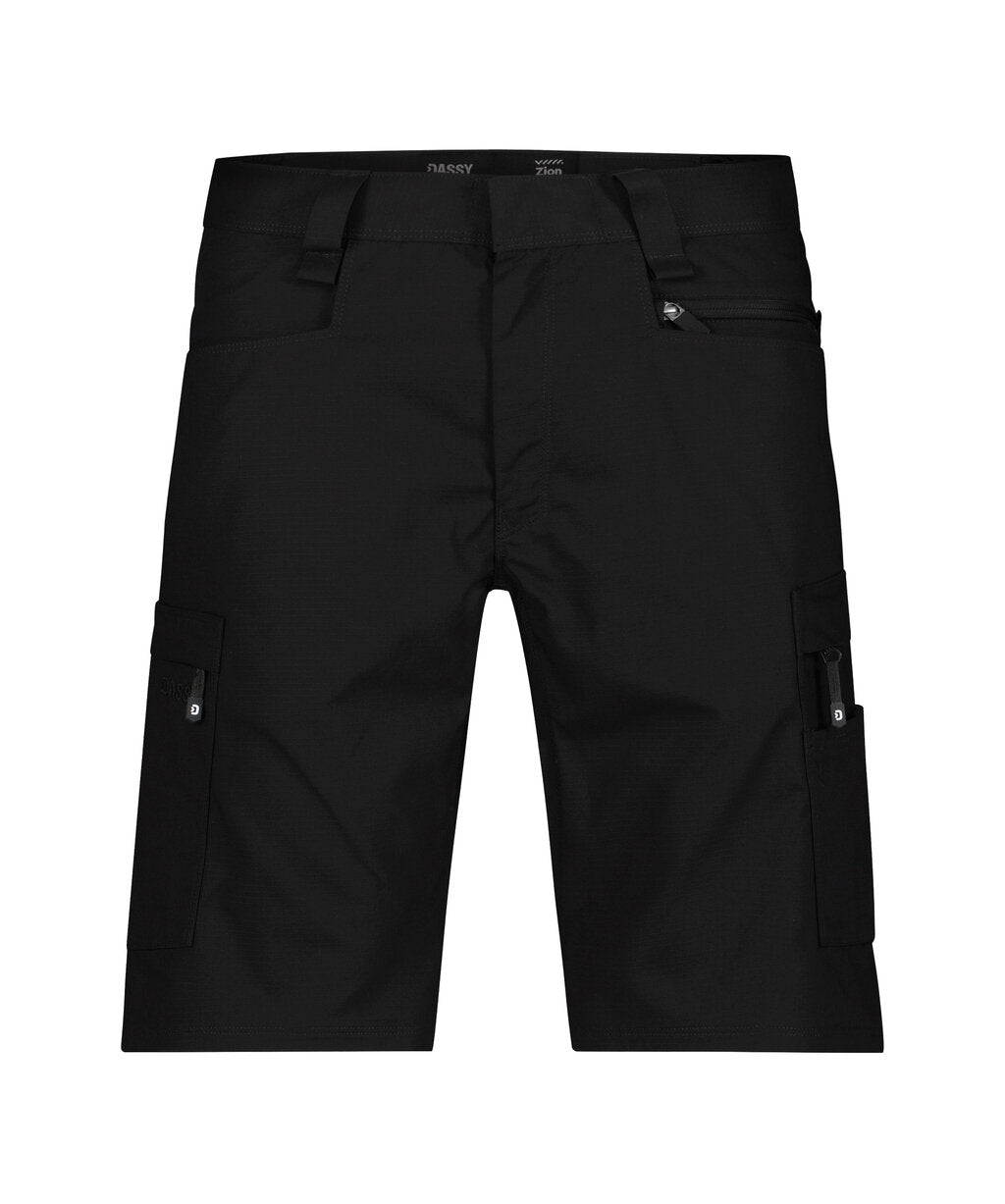 DASSY Zion Work shorts in Black, front view