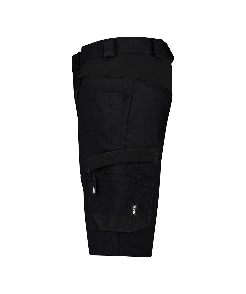 DASSY Axis Next Work shorts with stretch in Black, side view