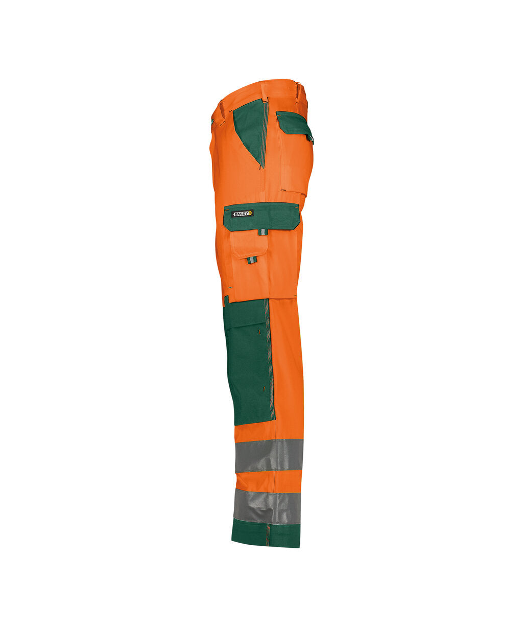 Fluo Orange/Bottle Green side