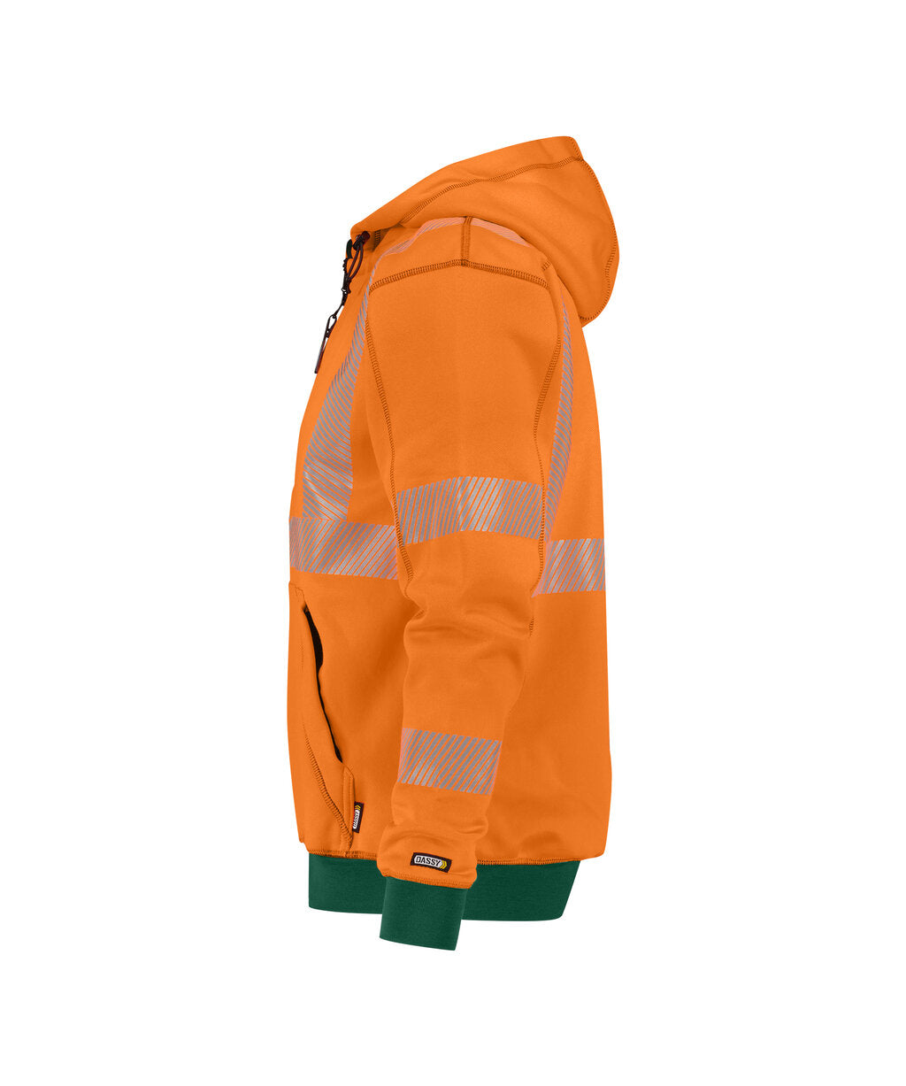 Fluo Orange/Bottle Green side
