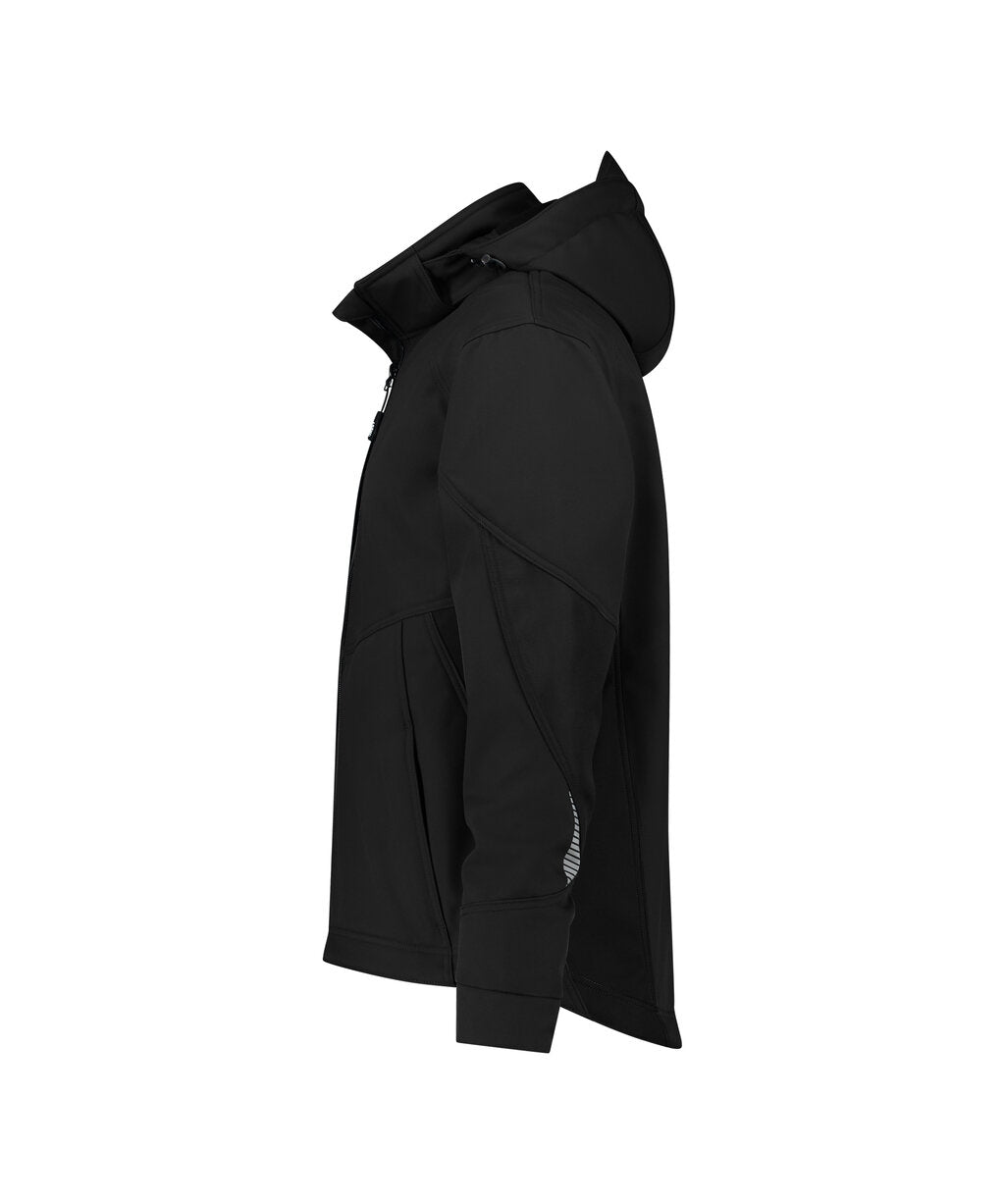 DASSY Gravity Next Softshell jacket in Black, side view