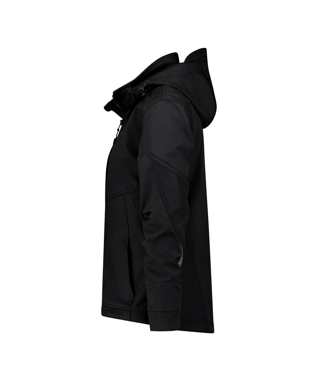 DASSY Gravity Next Women Softshell jacket for women in Black, side view