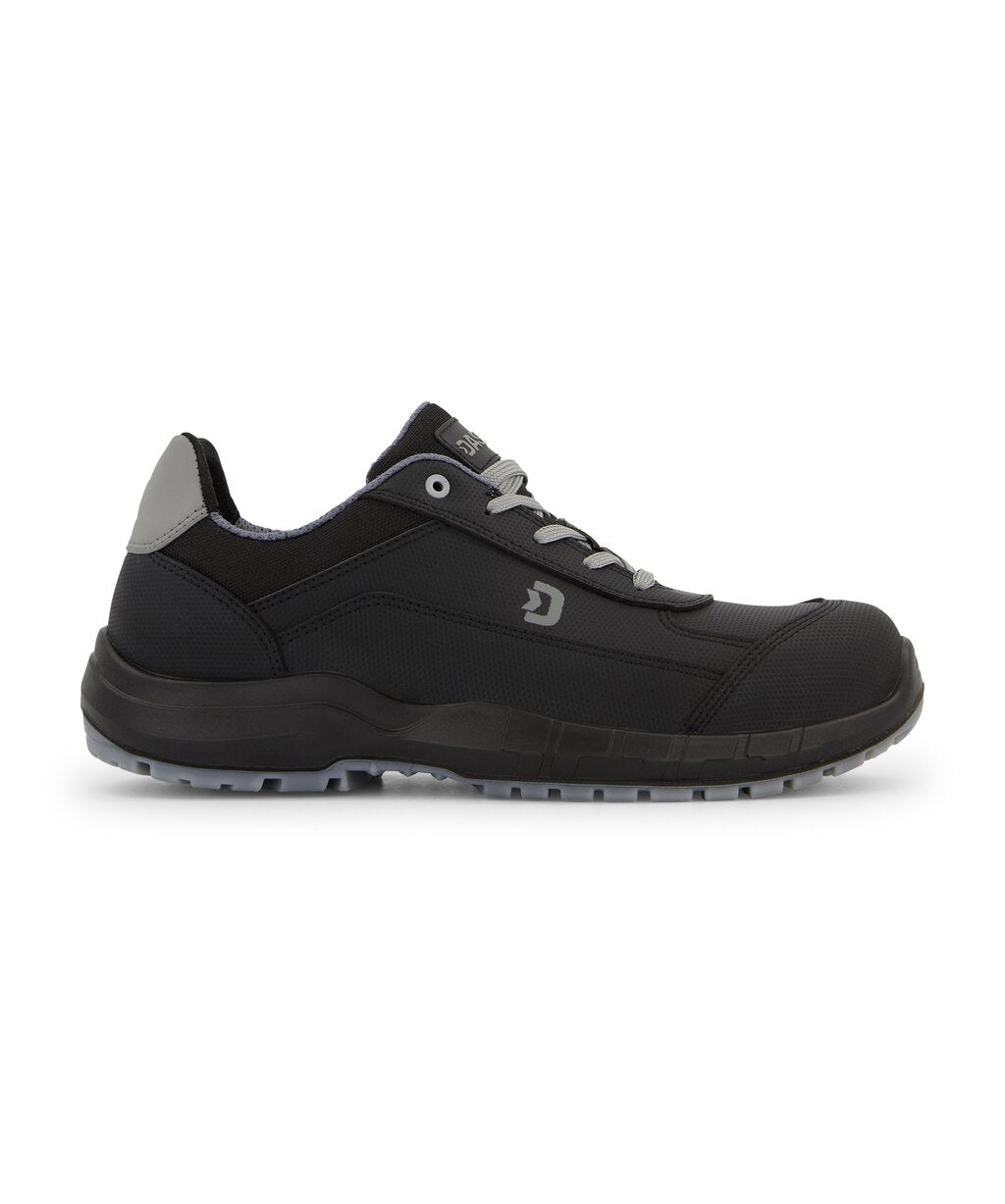 DASSY Horus S3S FO SR ESD Lowcut safety shoe in Black, side view