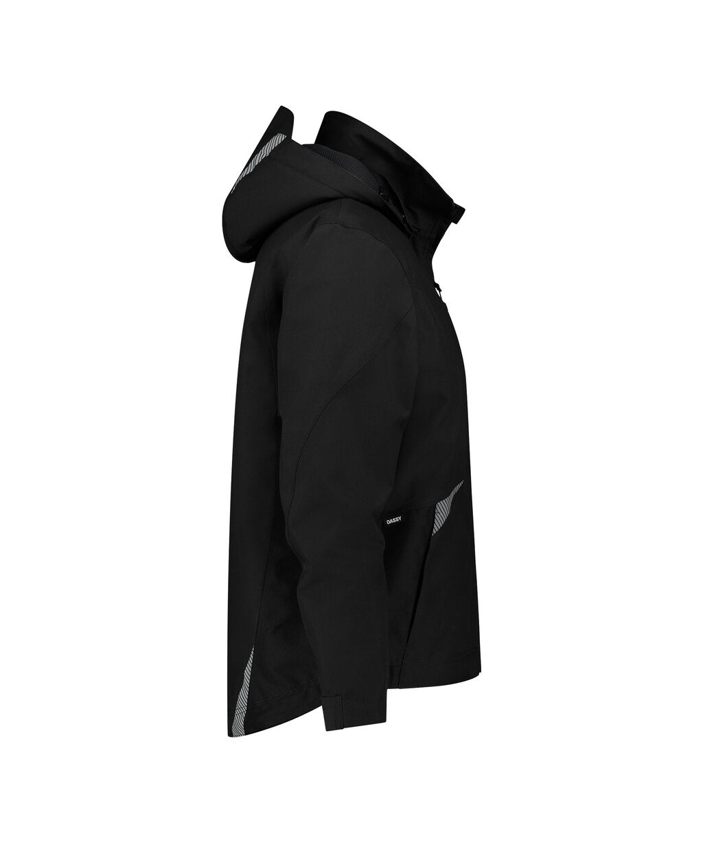 DASSY Hyper Next Wind- and waterproof work jacket in Black, side view