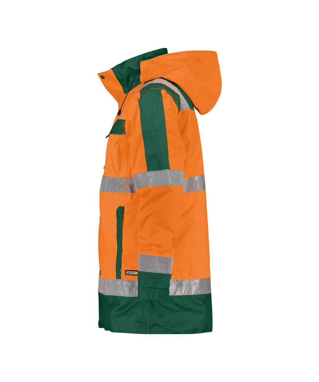 Fluo Orange/Bottle Green side