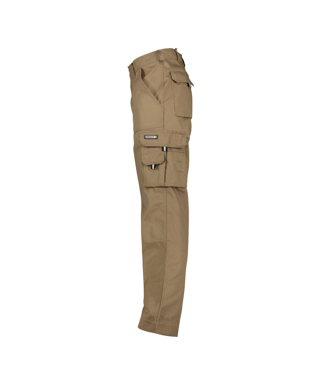 DASSY Liverpool Work trousers in Beige, side view