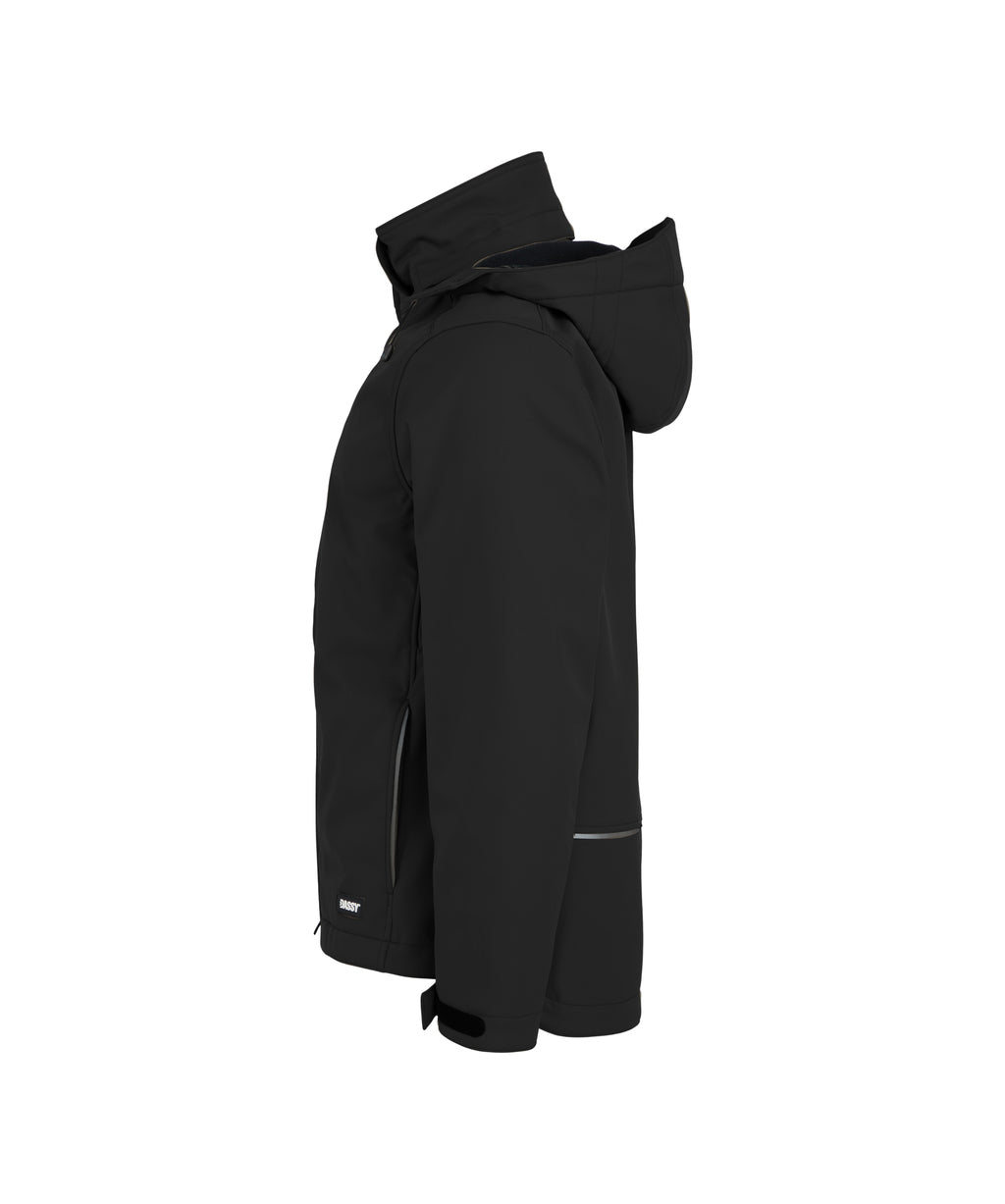 DASSY PURE Softshell jacket in Black, side view