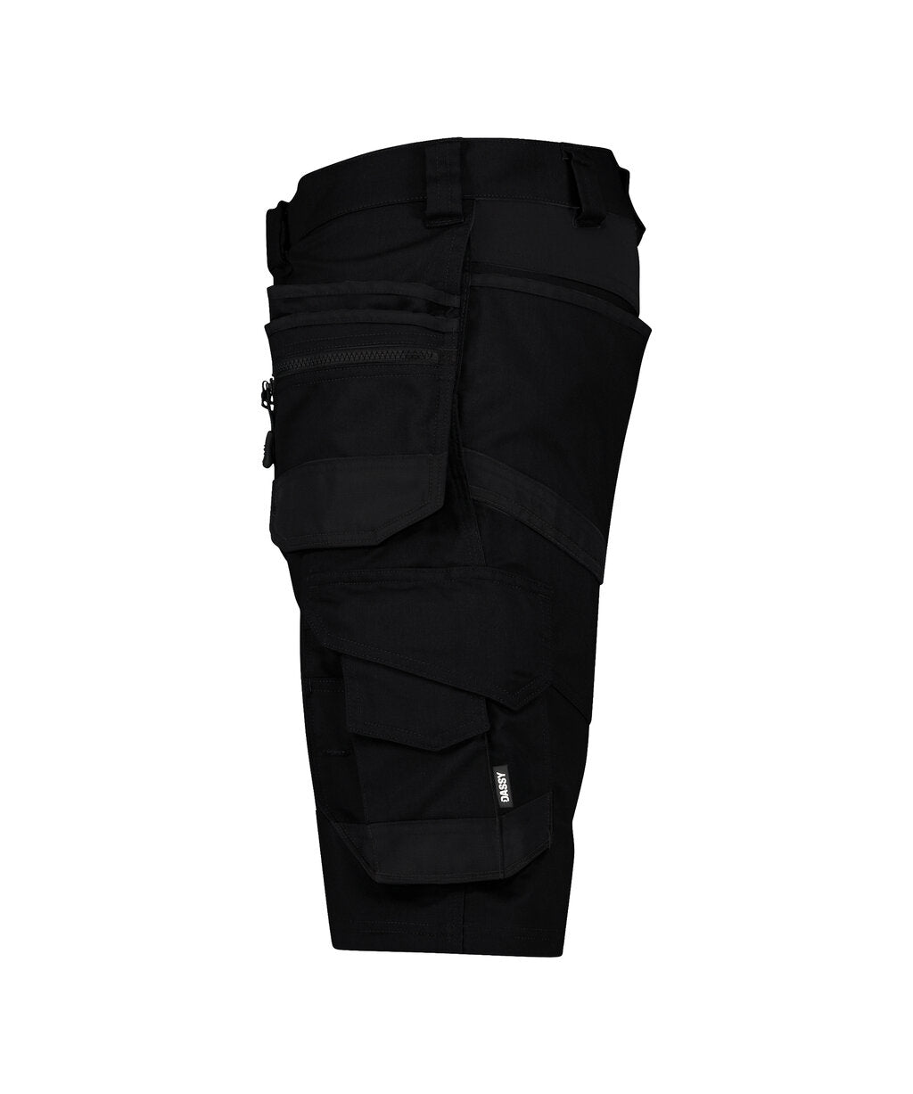 DASSY Trix Next Shorts with stretch and holster pockets in Black, side view